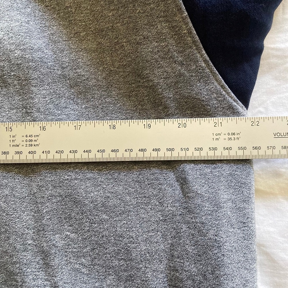 Armani Exchange Jacket Mens 2XL Grey Navy Full Zip Mock Neck Luxury Designer - Picture 4 of 8